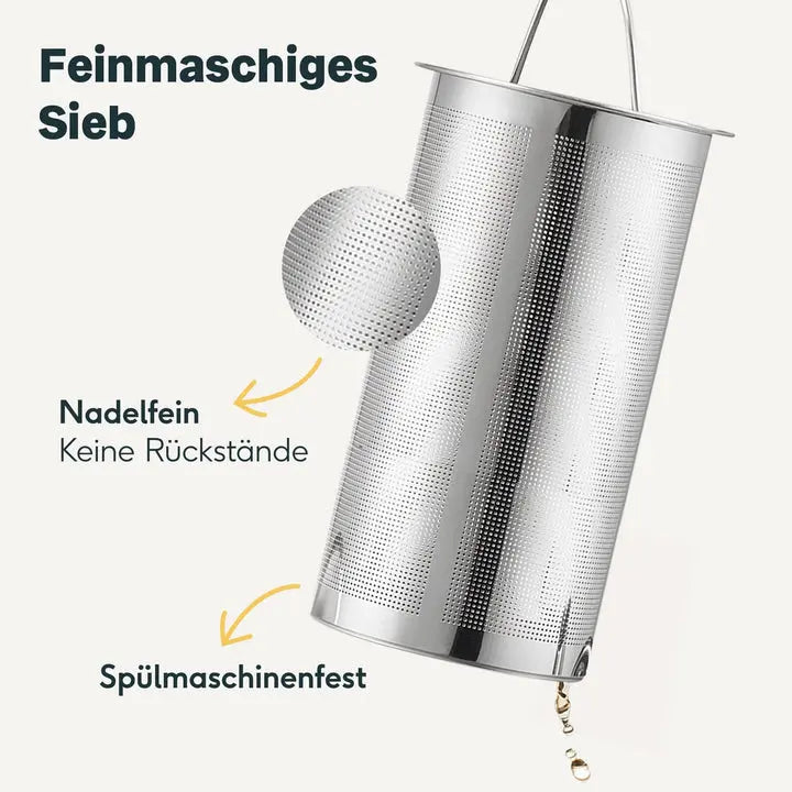 B-Ware Silberthal Teekanne Kanne Edelstahl Sieb Glas Thermo 1l Schwarz - 4260470462159