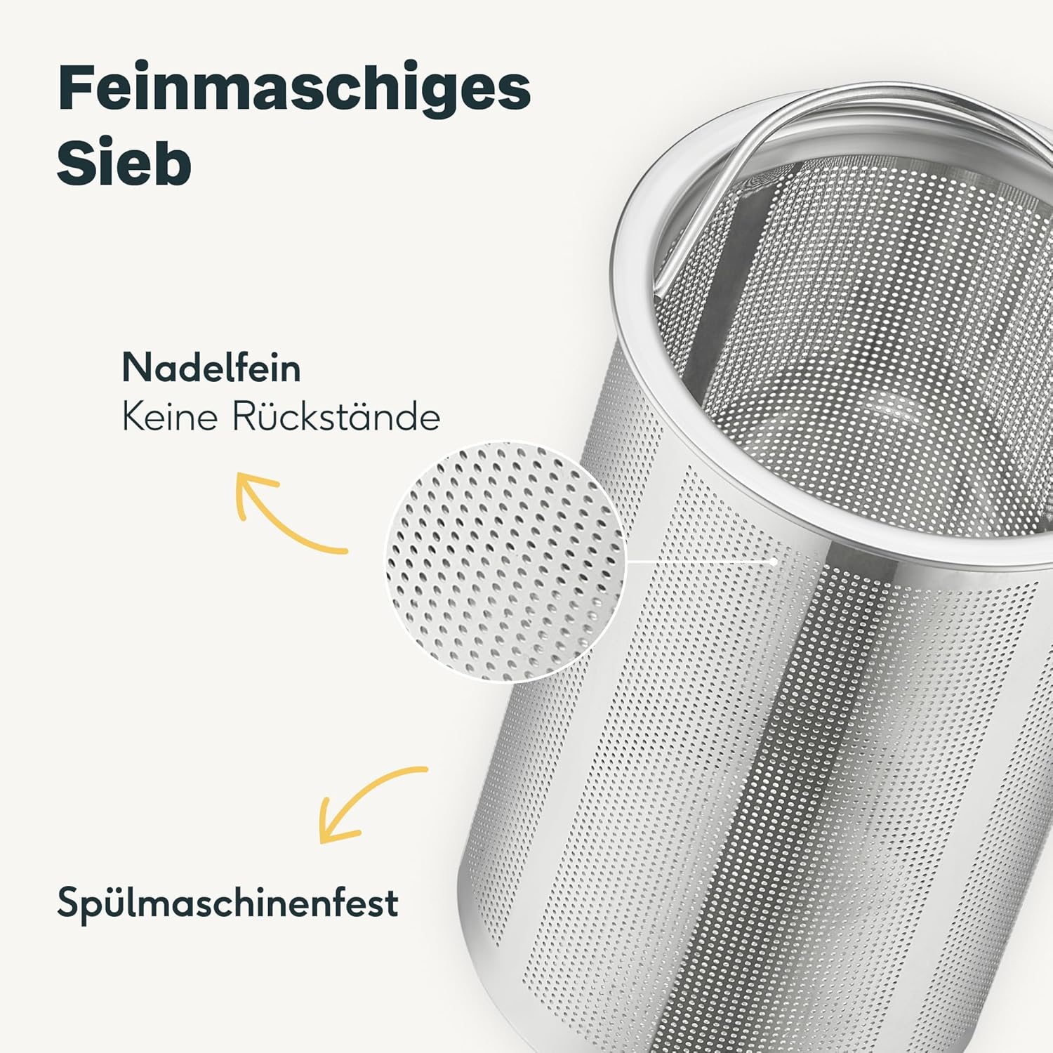 SILBERTHAL Teekanne Kanne Teebereiter Siebeinsatz Edelstahl 1 L Silber Isoliert - 4260470465730