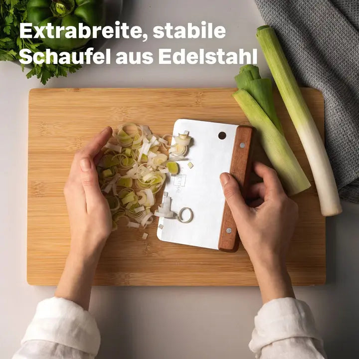 B-Ware Silberthal Teigkarte Teigschaber Edelstahl Akazienholzgriff 2 Stück - 4260470467604