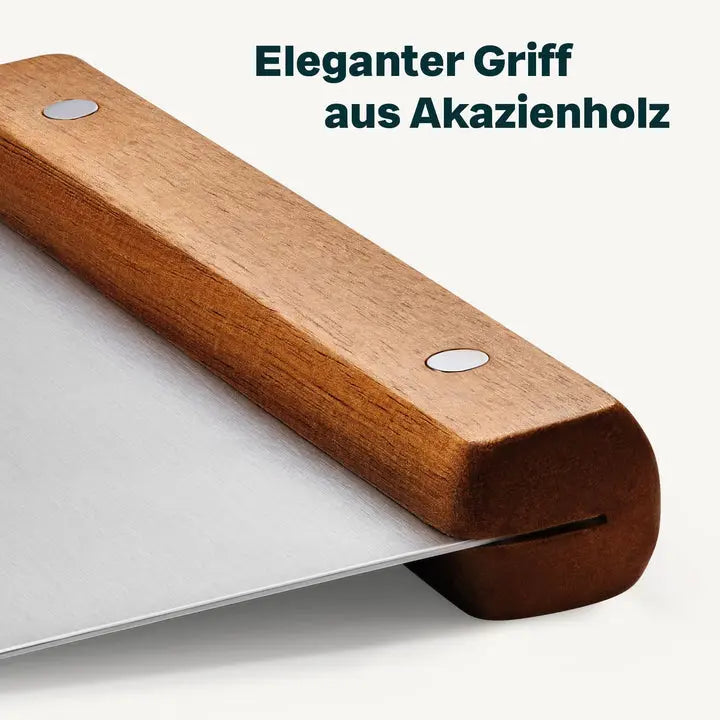 B-Ware Silberthal Teigkarte Teigschaber Edelstahl Akazienholzgriff 2 Stück - 4260470467604