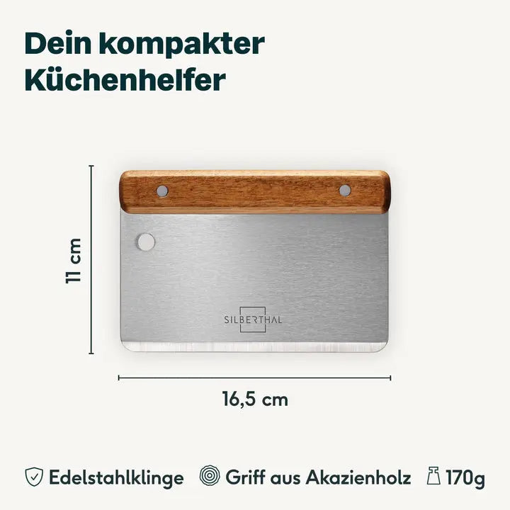B-Ware Silberthal Teigkarte Teigschaber Edelstahl Akazienholzgriff 2 Stück - 4260470467604