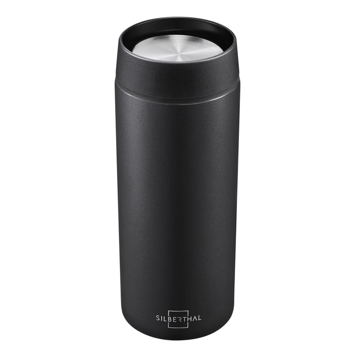 SILBERTHAL Thermobecher Kaffeebecher matt schwarz Edelstahl 2 STÜCK - 4260470466133