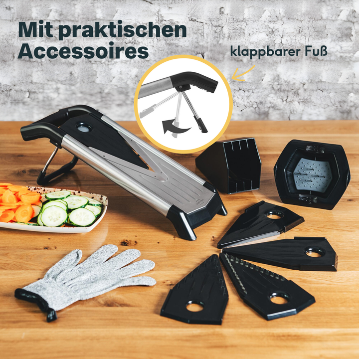 SILBERTHAL Gemüsehobel V-Hobel Mandoline Edelstahl BPA-frei Küchenhelfer632 - 4260470464634
