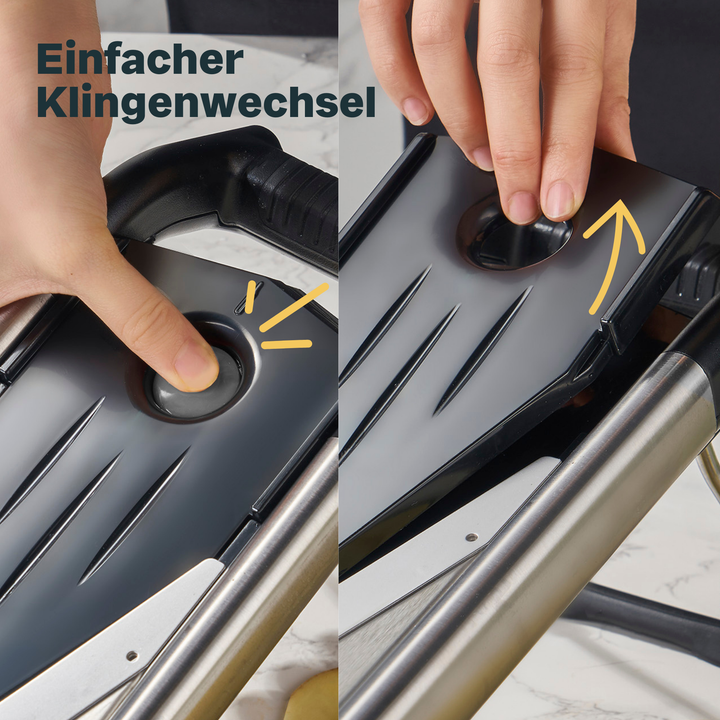 SILBERTHAL Gemüsehobel V-Hobel Mandoline Edelstahl BPA-frei Küchenhelfer632 - 4260470464634