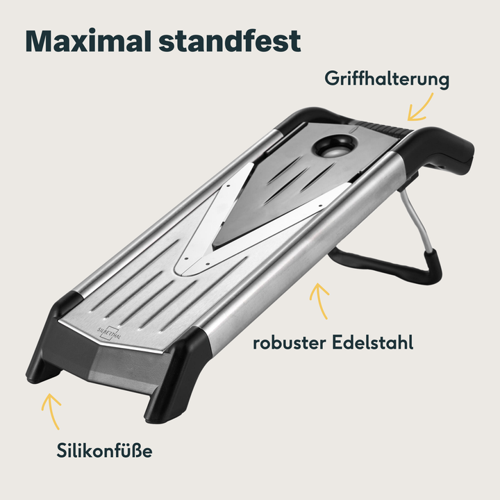 SILBERTHAL Gemüsehobel V-Hobel Mandoline Edelstahl BPA-frei Küchenhelfer632 - 4260470464634
