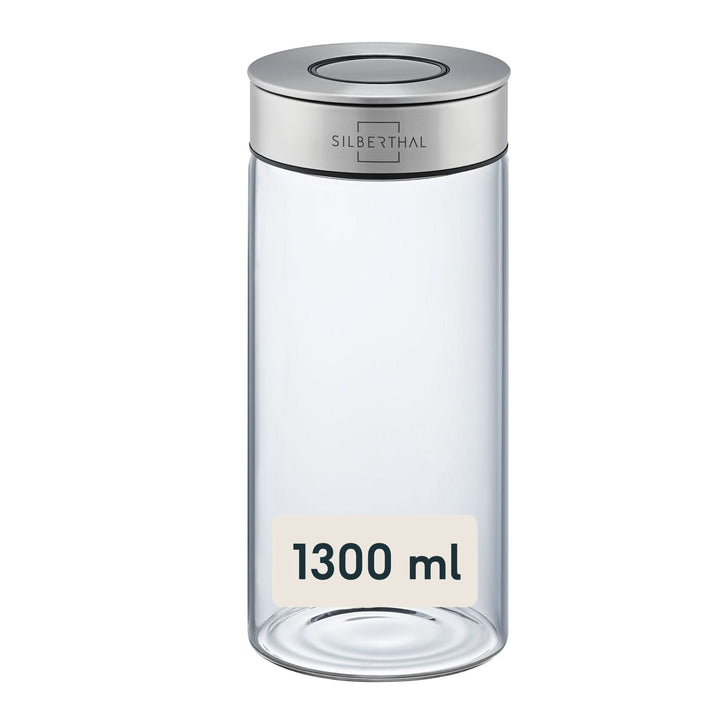 SILBERTHAL Vorratsglas Behälter Aufbewahrung Luftdicht Edelstahl Deckel 2 STÜCK - 4260470462937