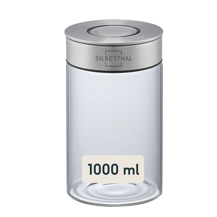 SILBERTHAL Vorratsglas Vorratsbehälter Glasbehälter Transparent 1000ml 2 STÜCK - 4260470466157