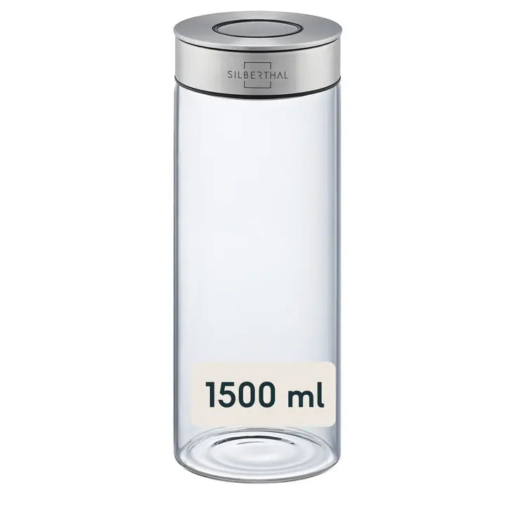 B-Ware Silberthal Vorratsglas Aufbewahrungs Lebensmittel Borosilikatglas 1500ml 2 Stück - 4260470466164