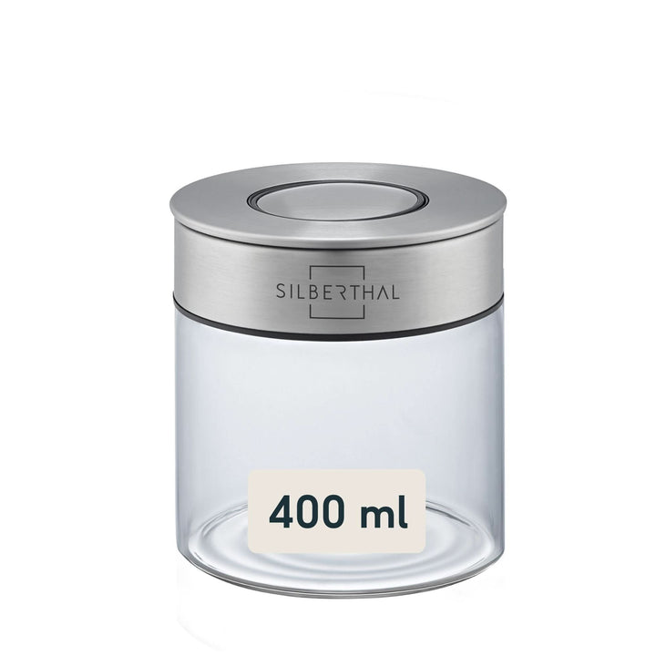 SILBERTHAL Vorratsglas Aufbewahrung Glasbehälter Borosilikatglas 400ml 3 STÜCK - 4260470467086