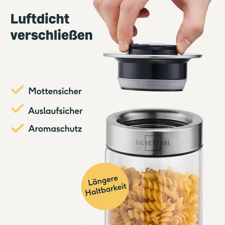 B-Ware Silberthal Vorratsglas Aufbewahrung Glasbehälter Borosilikatglas 400ml 3 Stück - 4260470467086