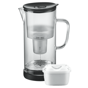 B-Ware SILBERTHAL Wasser Filterkanne Glas Wasserfilter Kartusche Wasserfilter Kalk