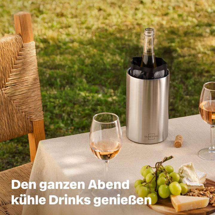 Silberthal Weinkühler Flaschenkühler Manschette Edelstahl spülmaschinengeeignet - 4260470462449