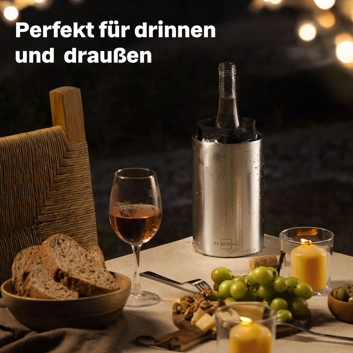 Silberthal Weinkühler Flaschenkühler Manschette Edelstahl spülmaschinengeeignet - 4260470462449
