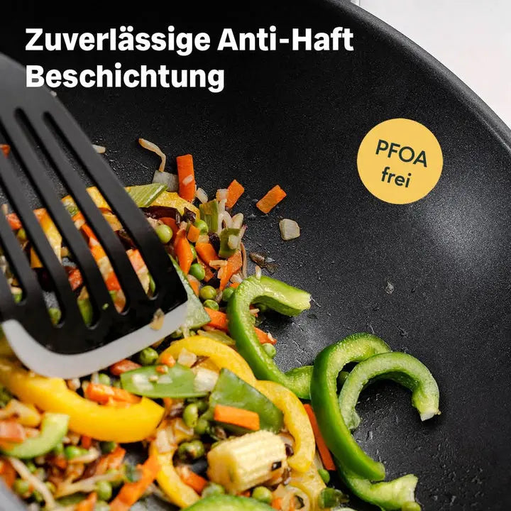 B-Ware Silberthal Wokpfanne Pfanne Wok Edelstahl Antihaftbeschichtung Induktion 28 Cm