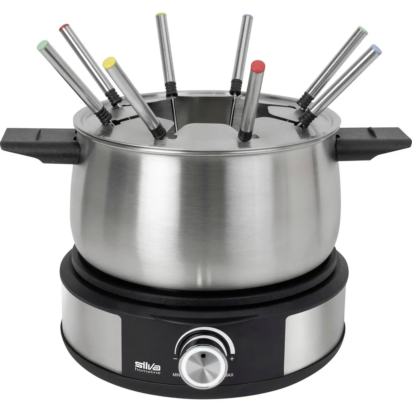 B-Ware Silva Fondue Topf Set Fonduegerät Schwarz Edelstahl Käse 1500 W Set 8 Personen - 9004489260376