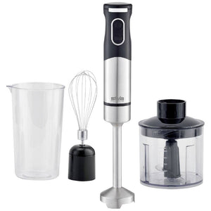 B-Ware Silva Homeline Stabmixer Pürierstab Set Edelstahl Messbecher Zerkleinerer