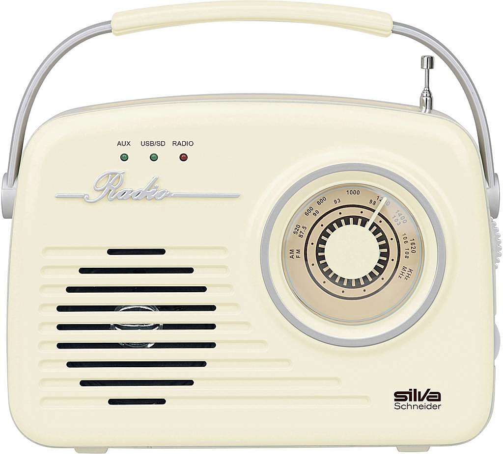 B-Ware Silva Schneider Mono Kofferradio Ukw Aux Usb Wiederaufladbar Beige Radio Ret888 - 9004489439154