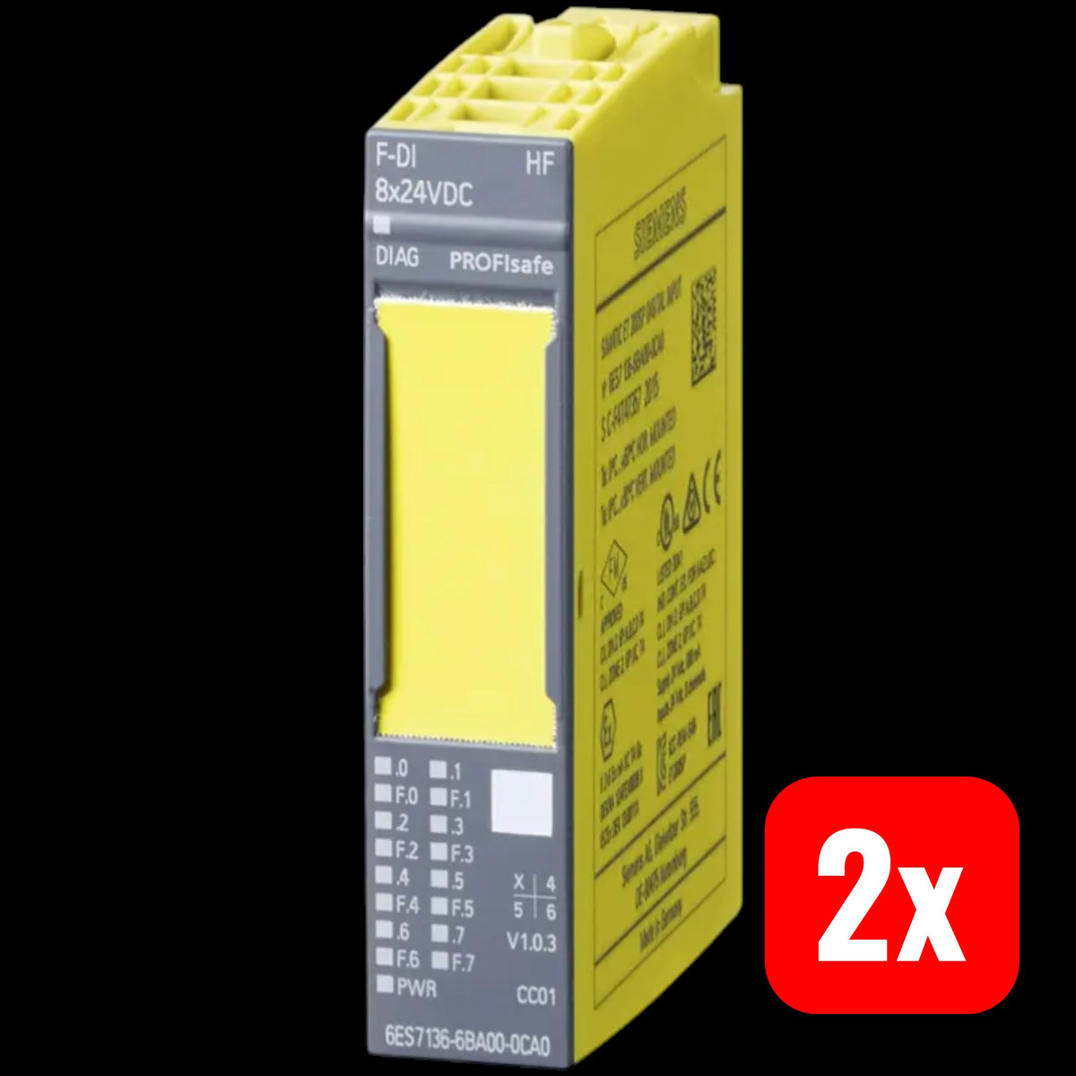 Siemens Modulsystem Einheit SIMATIC ET 200SP F-DI 8x24VDC HF Feldmodul 2 STÜCK - 4047623411475
