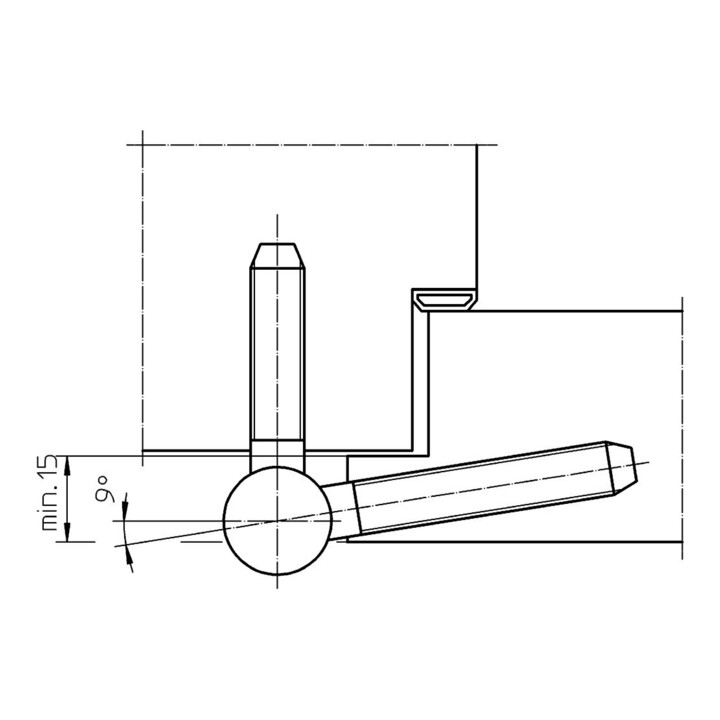 B-Ware Simonswerk Einbohrband Türband Haustürband C 1 20 Wf 3tlg 20mm Blendrahmentür