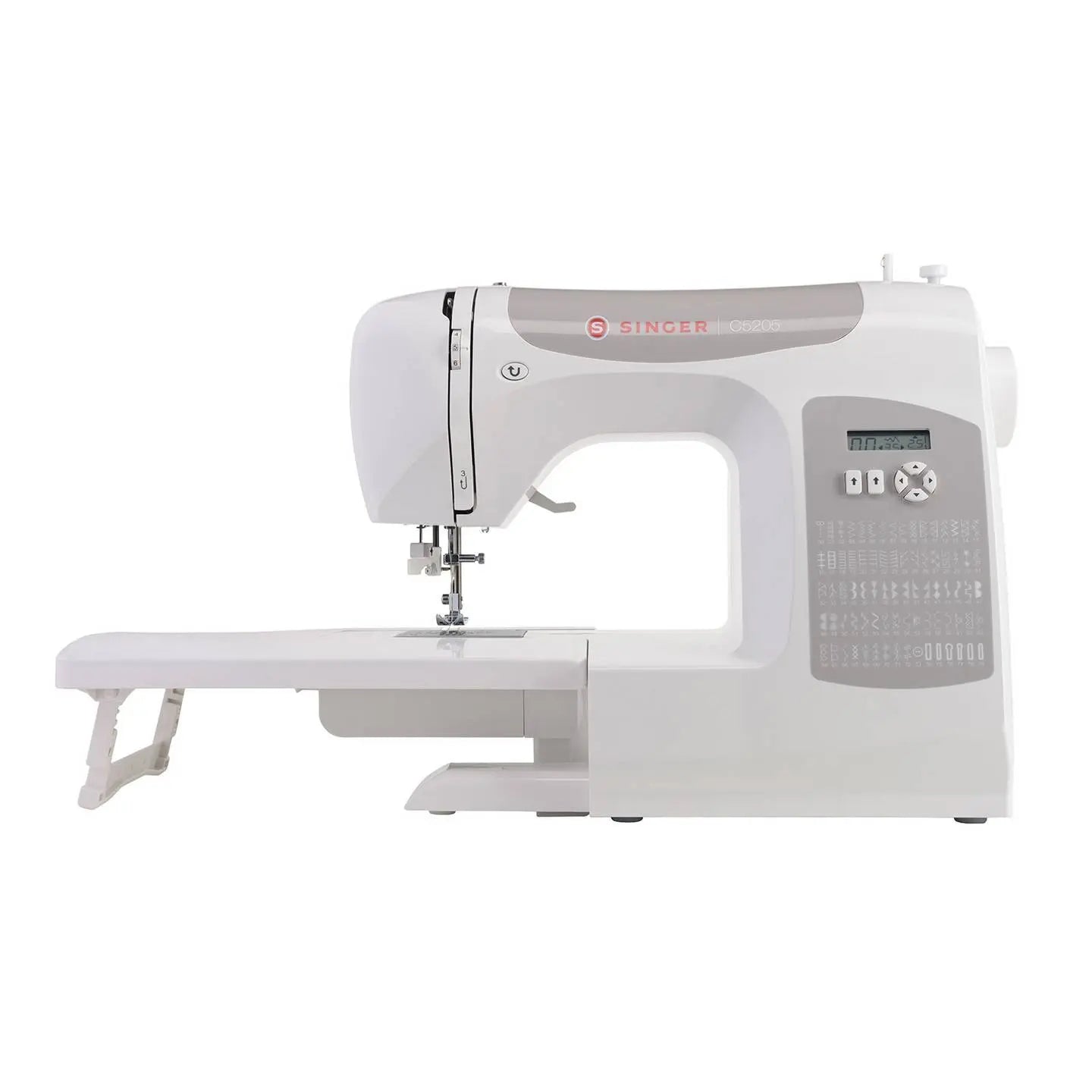 B-Ware Singer Nähmaschine Freiarm Nähgerät C5205 Grau Weiß Computergesteuert Zubehör - 7393033104894