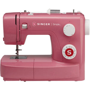 B-Ware Singer Freiarmnähmaschine Nähmaschine Simple 3223 R Rot Knopfloch Siehe Text