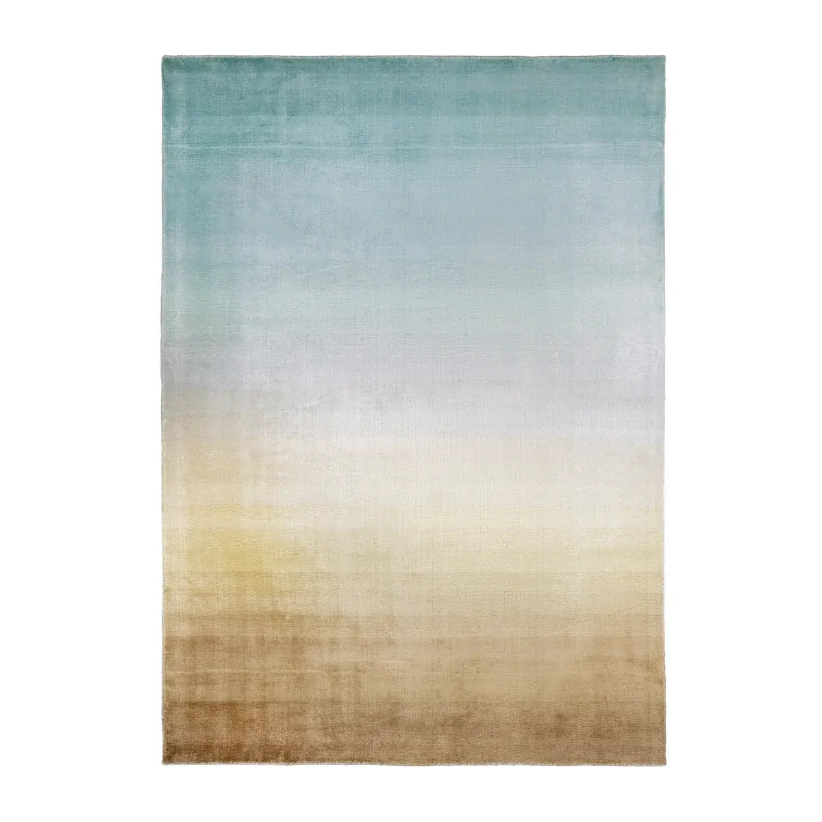 B-Ware Sitzfeldt Teppich Bodenbelag Ombre Loom Aqua Gold 170 X 240 Cm Tencel Baumwolle - 4251384244351