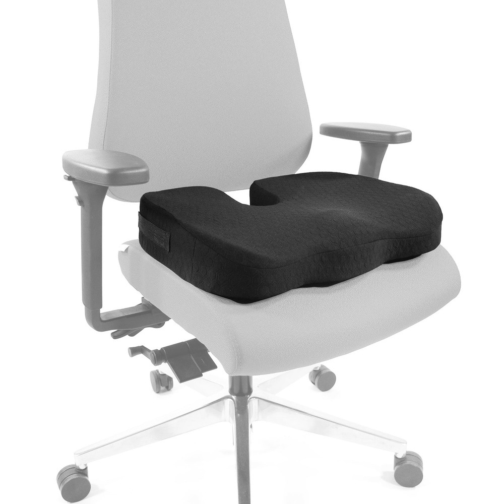 Hjh Office Sitzkissen Kissen Sitzpolster Schaumstoff Memory Foam Schwarz B-Ware