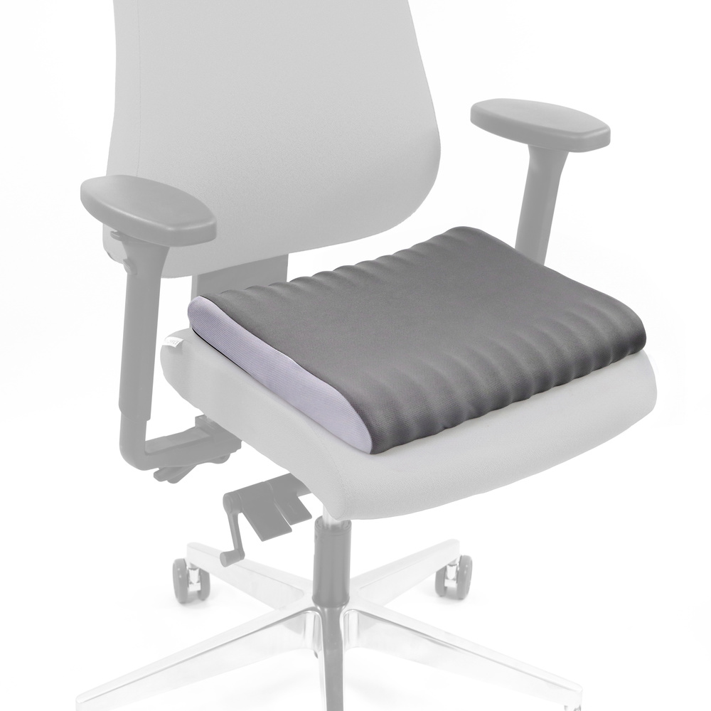B-Ware Hjh Office Sitzkissen Deko Kissen Stuhlauflage Schaum Mesh Memory Foam Grau292