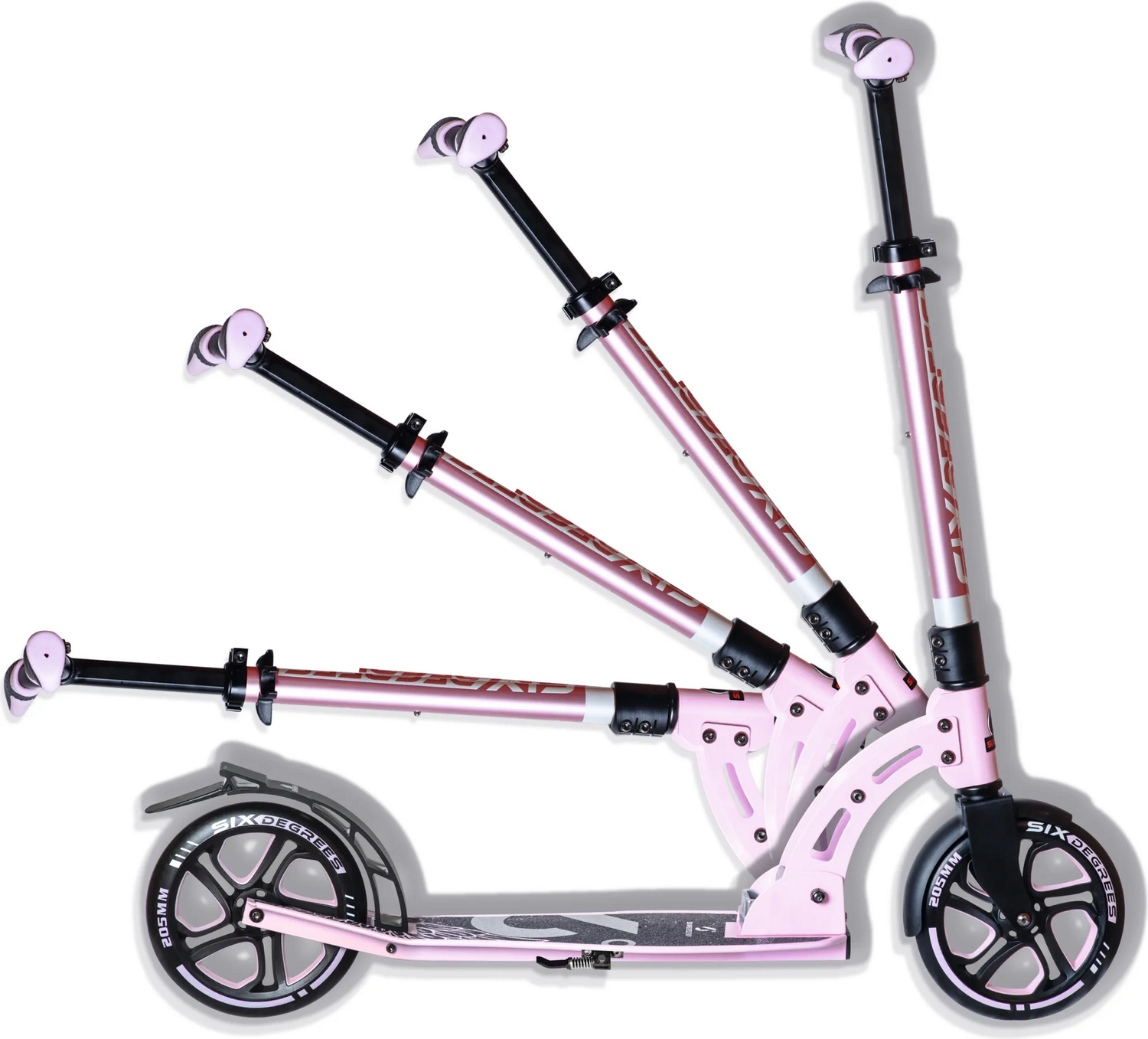 B-Ware Six Degrees Alu Scooter Roller 205mm City Roller Kickroller Rosa Pink Kinder  - 4260341185699