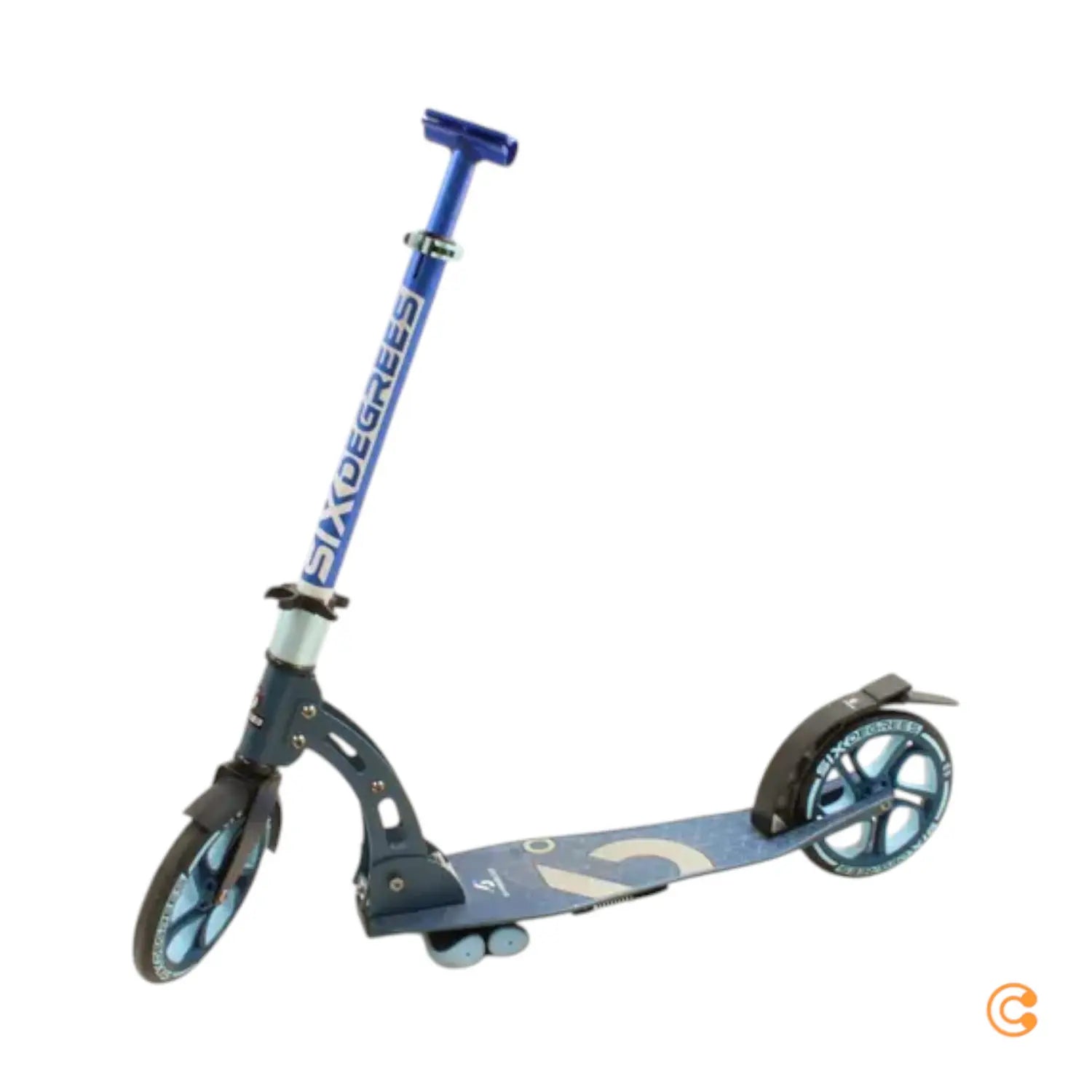 B-Ware Six Degrees Aluminium Scooter Tretroller Cityroller 205mm Blau Siehe Text/Foto - 4260341185095