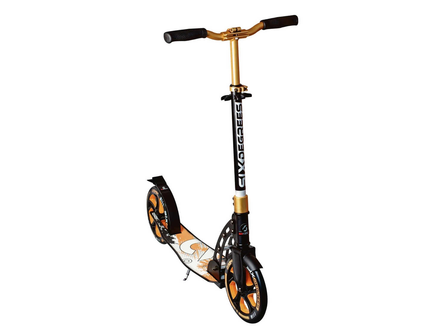 B-Ware Six Degrees Aluminium Scooter Tretroller Ständer Cityroller Roller Abec 7 Gold - 4260341185705