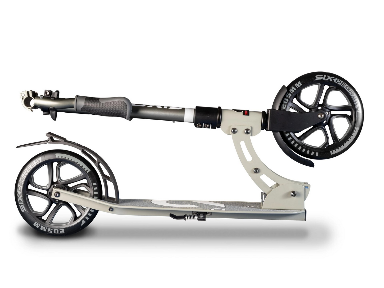 B-Ware Six Degrees Aluminium Scooter Roller Cityroller Kick Klappmechanismus Ständer487