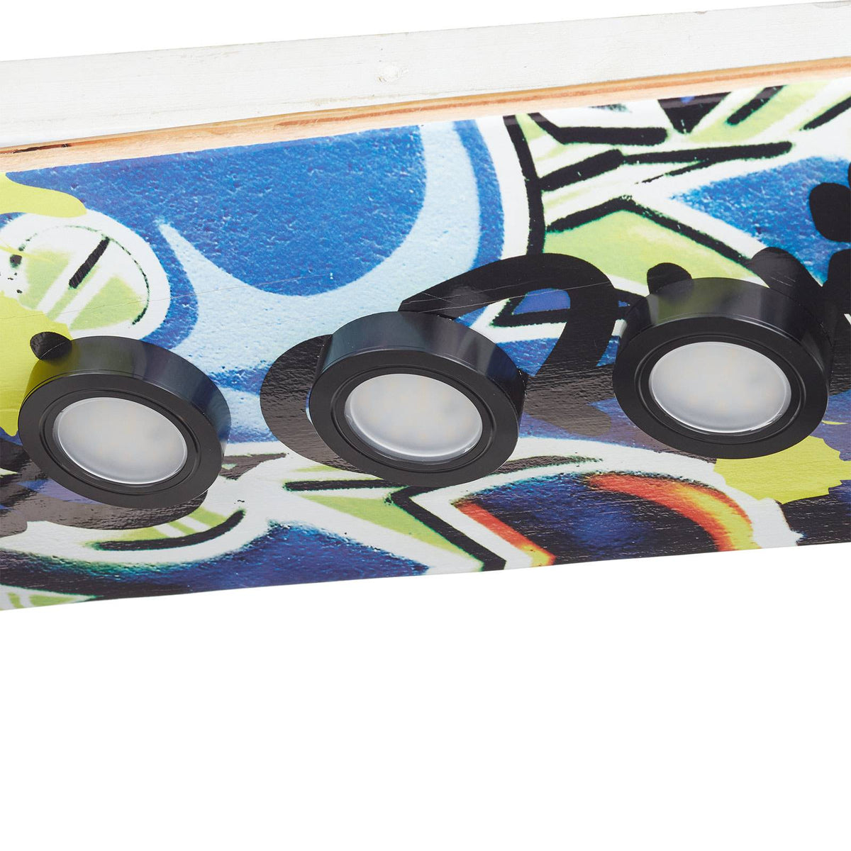 Evotec Deckenleuchte Lampe Skateboard LED Easy Cruiser blau Graffiti Fernbedienu - 4012676157502