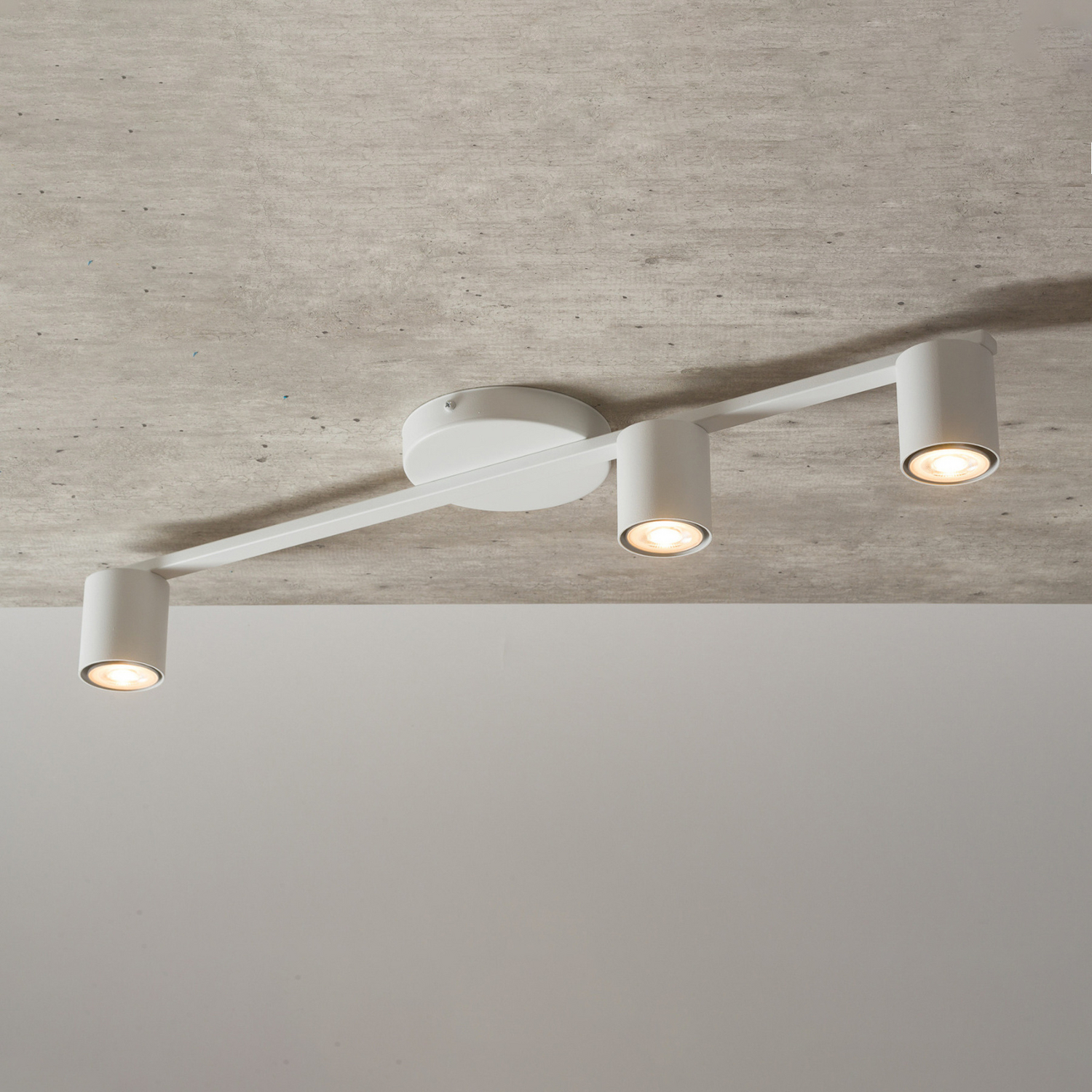 B-Ware Sky Deckenstrahler 3 Flammig Weiß Strahler Beleuchtung Wohnraum Weiß Lampe Spot