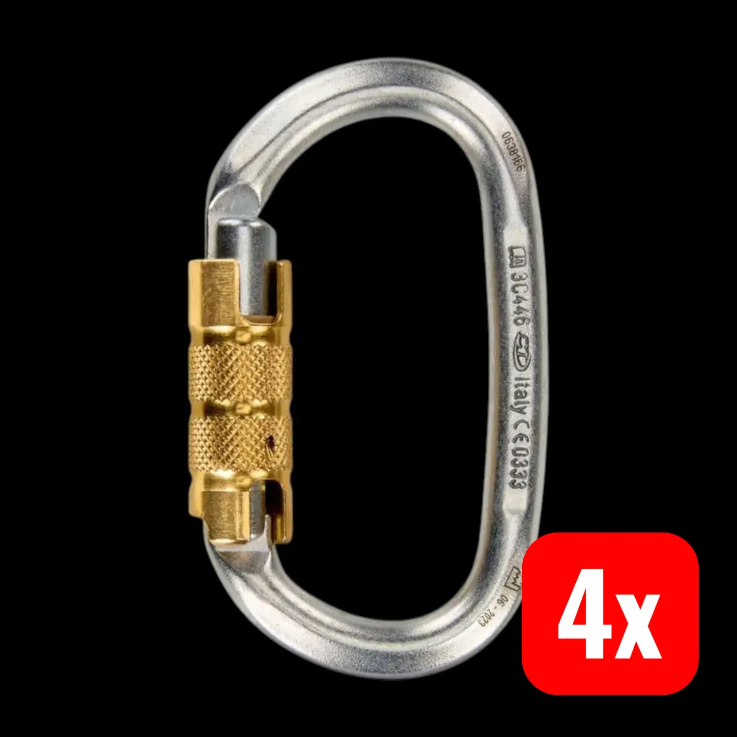 B-Ware Skylotec Karabiner Pillar Verbindung Oval Triplexverschluss Stahl 4 Stück - 8056734830439