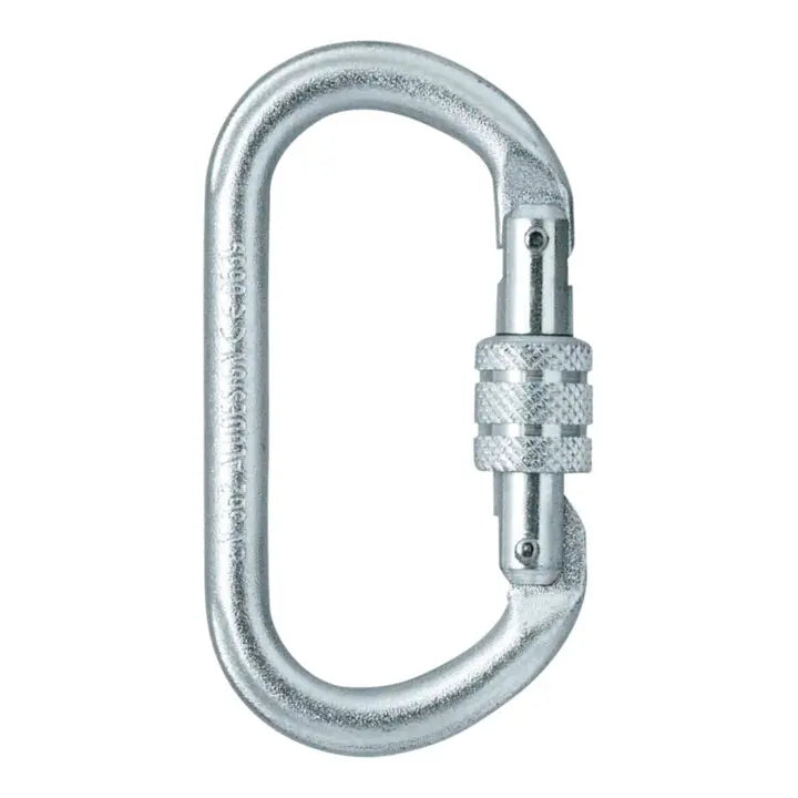 B-Ware Skylotec Karabiner Verbinder Ovalstahl Seilzugangstechnik Silberfarben 4 Stück - 4030281053798