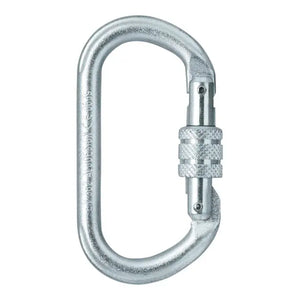 B-Ware Skylotec Karabiner Verbinder Ovalstahl Seilzugangstechnik Silberfarben 4 Stück