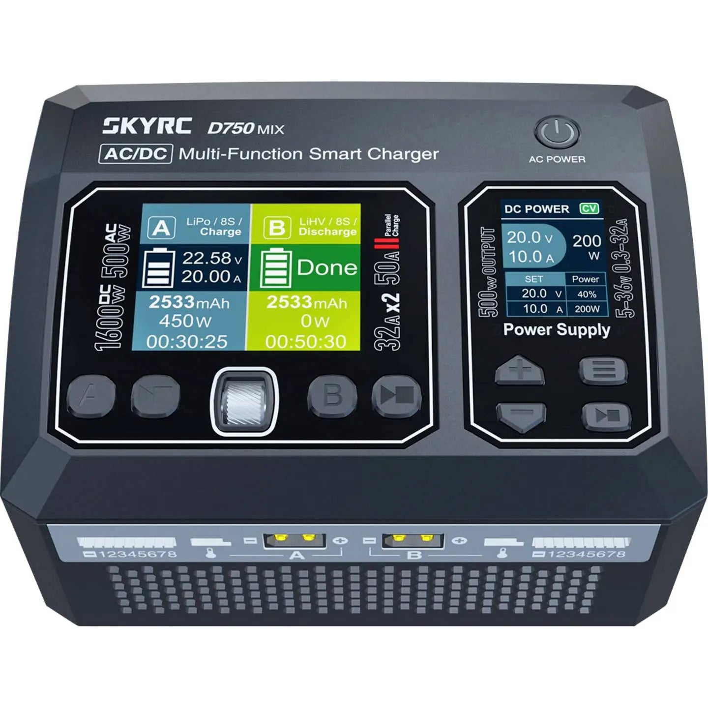 B-Ware Sky Rc Modellbau Ladegerät Akkulader D750 Mix Li Po Blei 1   8s 32 A 500 W Ac - 6930460008725