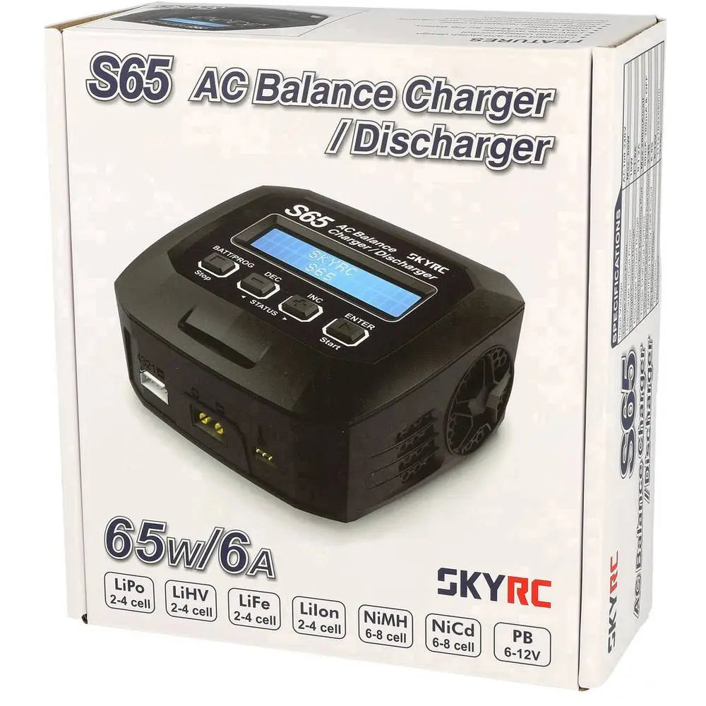 B-Ware Skyrc Ladegerät S65 Ladeeinheit Modellbau Akkulader Li Po Ni Mh Li Hv Blei 65 W 6 A - 6930460005229