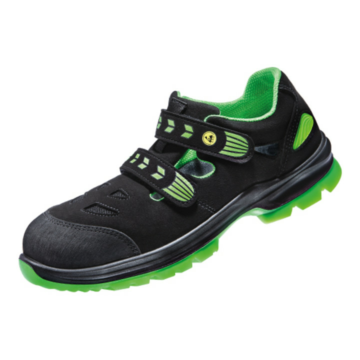 B-Ware Atlas Sicherheitssandale Gr. 42 W10 Sl 26 Esd S1 A Schwarz/Grün Sicherheitsschuh - 4043692262864