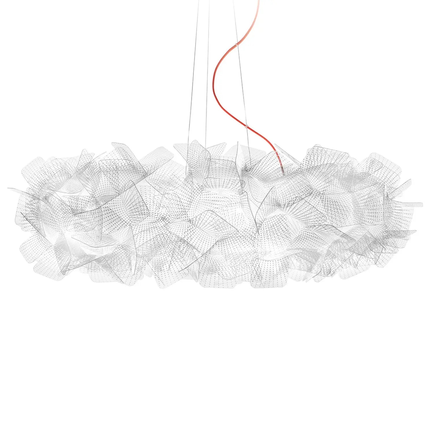 B-Ware Slamp Clizia Pixel Hängelampe Deckenleuchte Pendelleuchte Kabel Rot ø 78 Cm - 8024727078076