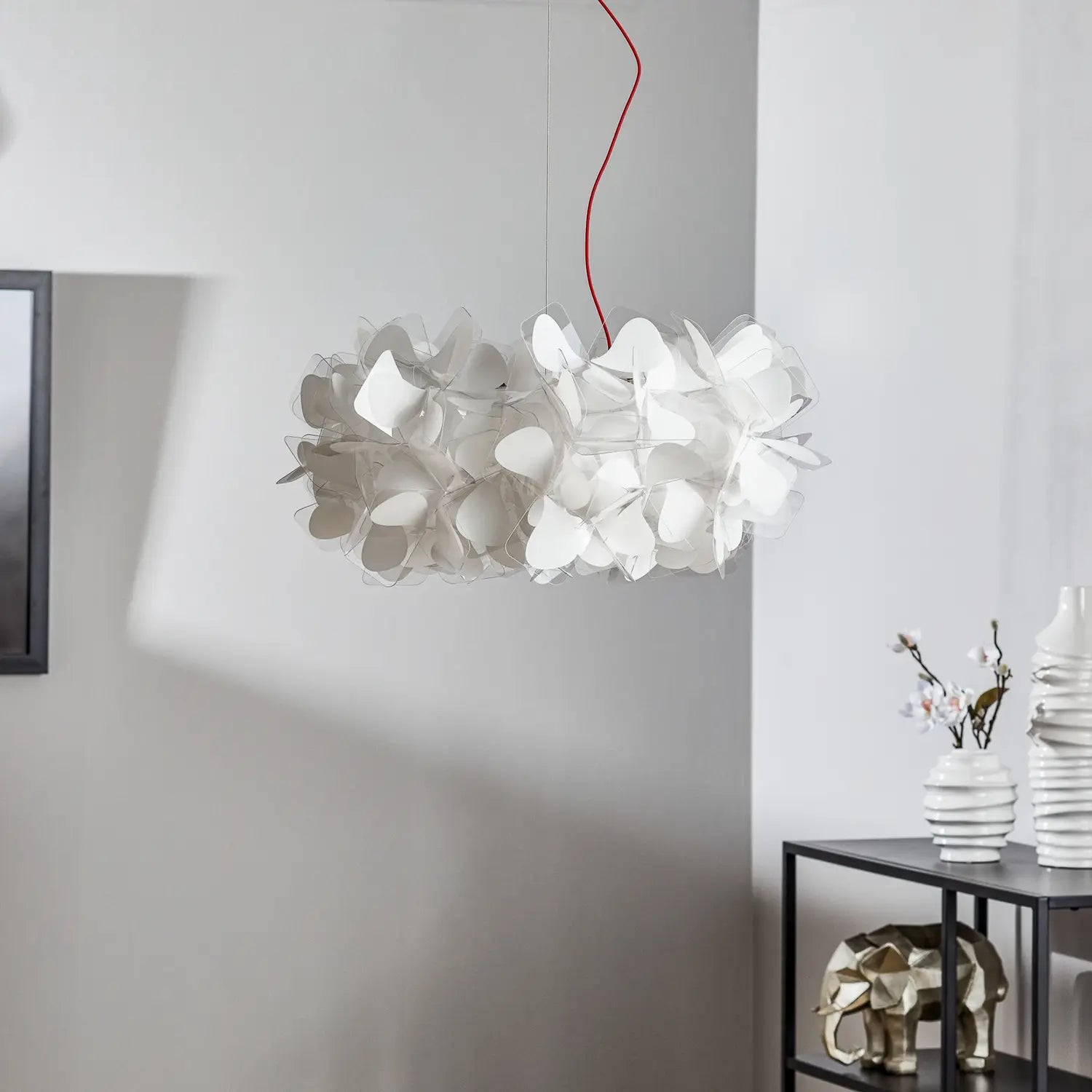 B-Ware Slamp Hängeleuchte Clizia Mama Non Mama, ø53cm, Weiß/Rot Siehe Text/Foto - 8503340