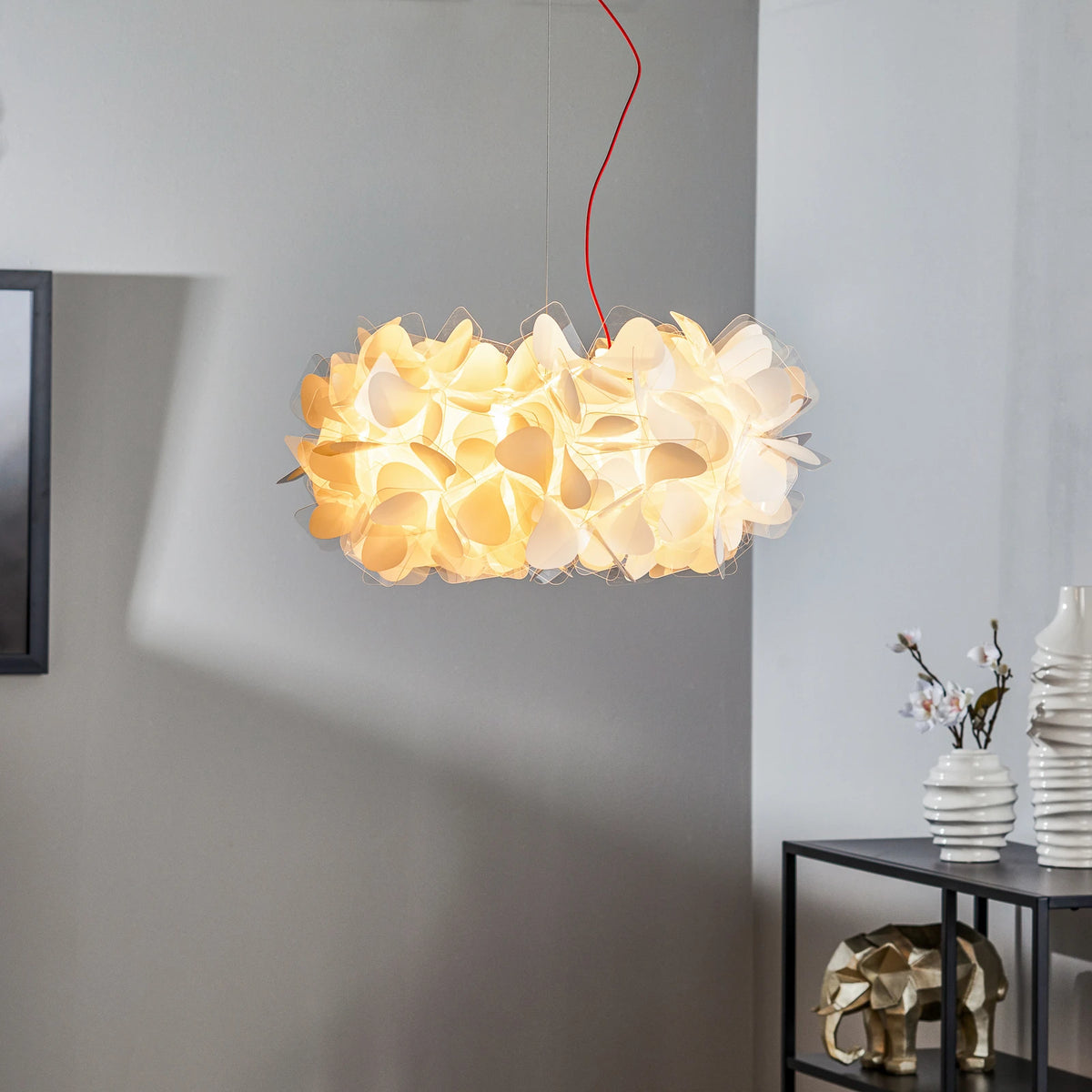 Slamp Hängeleuchte Clizia Mama Non Mama, Ø53cm, weiß/rot SIEHE TEXT/FOTO - 8503340