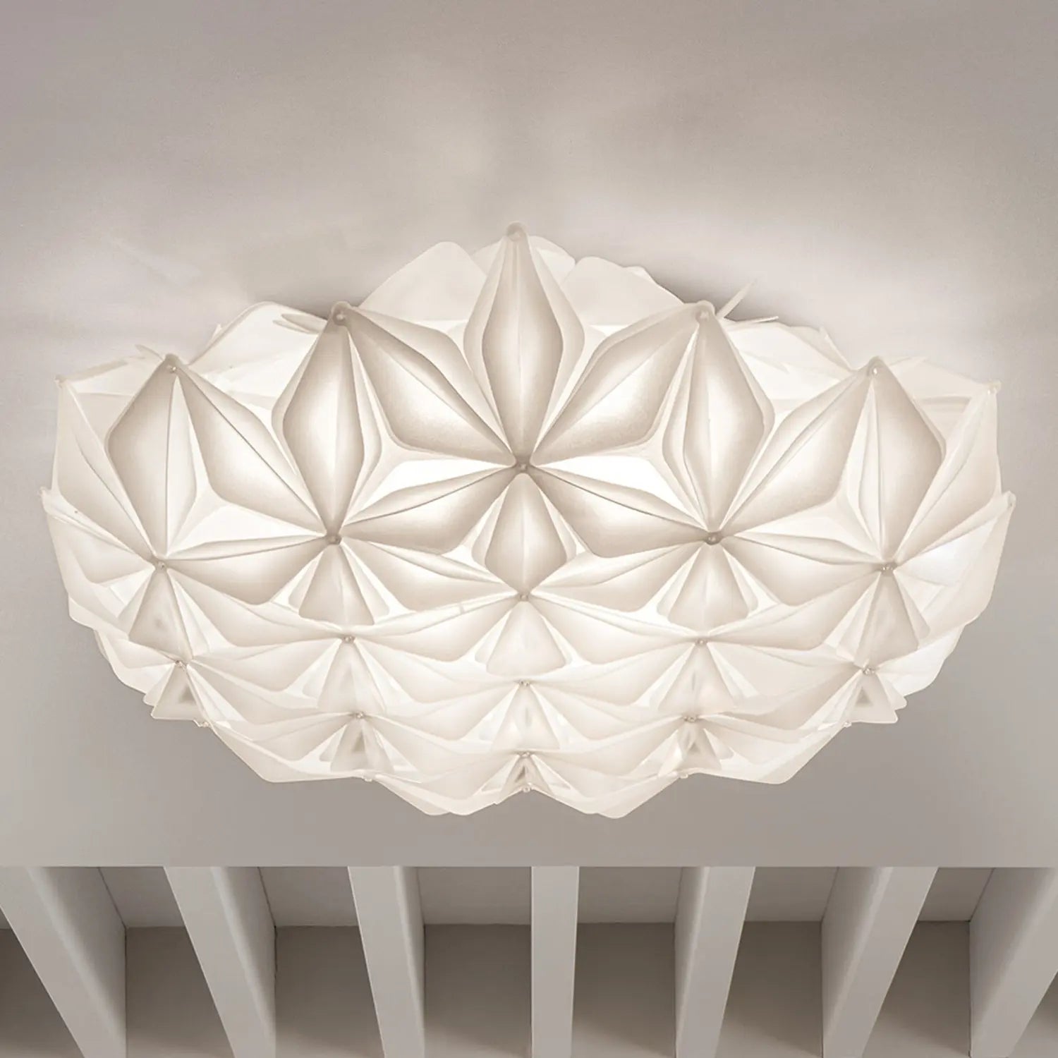 B-Ware Slamp Deckenleuchte Lampe La Vie L Weiß Polymer Breite 71cm E27 Led Dimmbar - 8024727089010