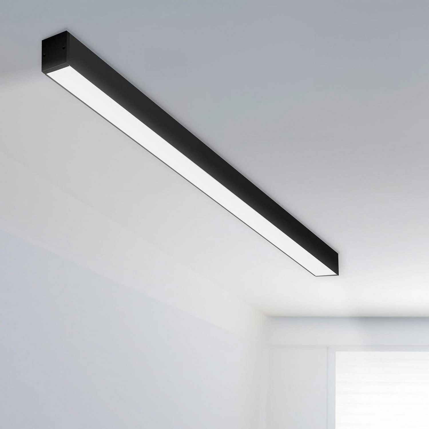 B-Ware Slc Led Deckenleuchte Panel Lampe Click Für Länge 140 Cm Schwarz Cct - 7070938078597