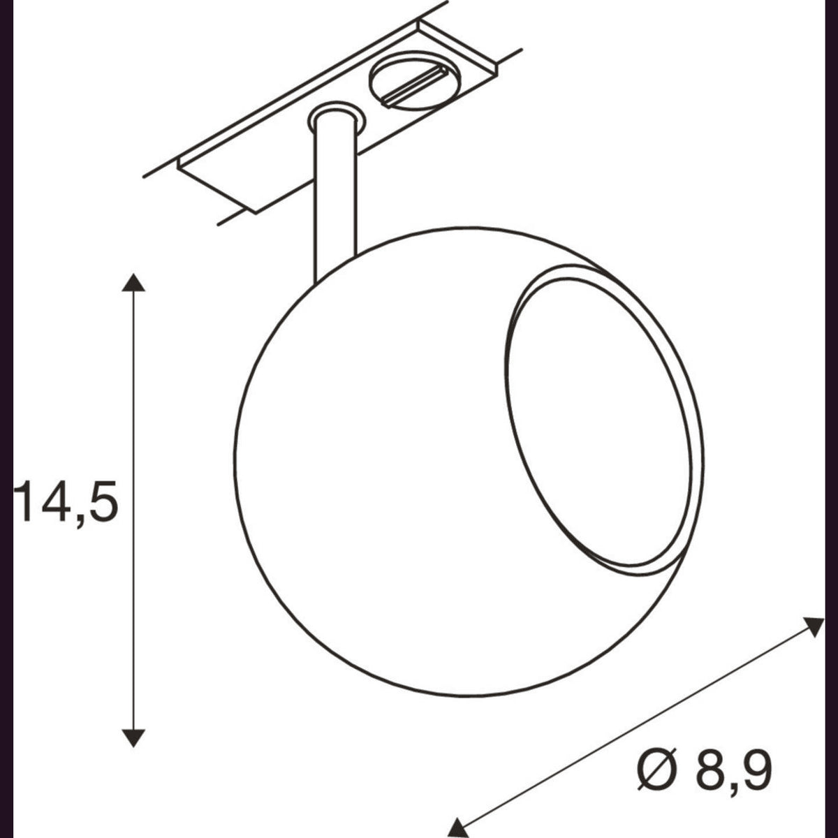 SLV Spotschiene Strahler Spot Light Eye 90 Weiß matt Schienensystem GU10 - 4024163295451