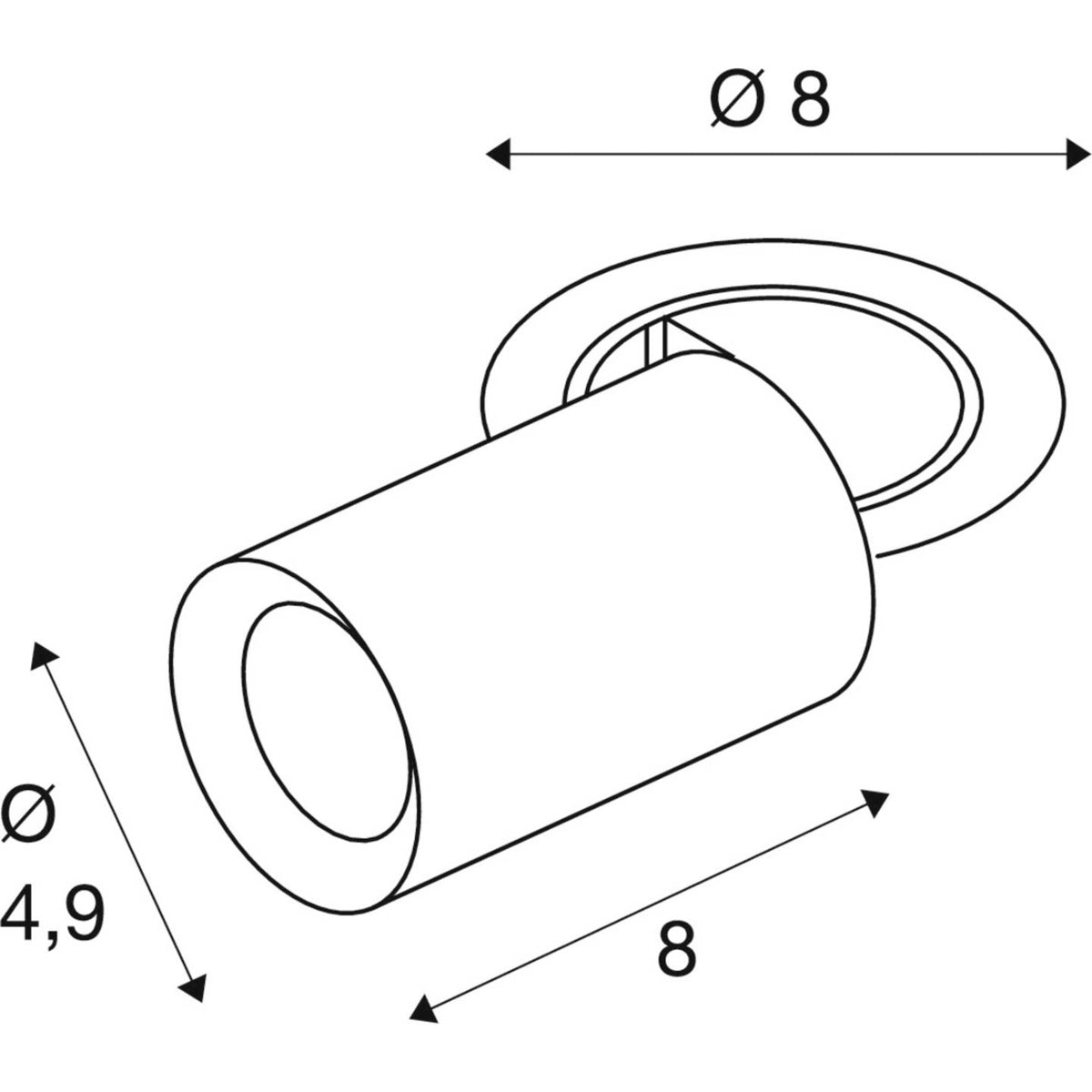 SLV PROJECTOR XS Deckeneinbauleuch Strahler Lichtlösung Einbau - 4024163268660