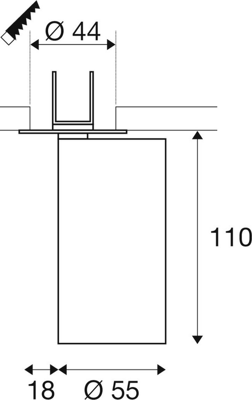 Slv 1007741 Kami Deckenleuchte Lampe Gu10 10 W Schwarz Beleuchtung               B-Ware - 4024163288538
