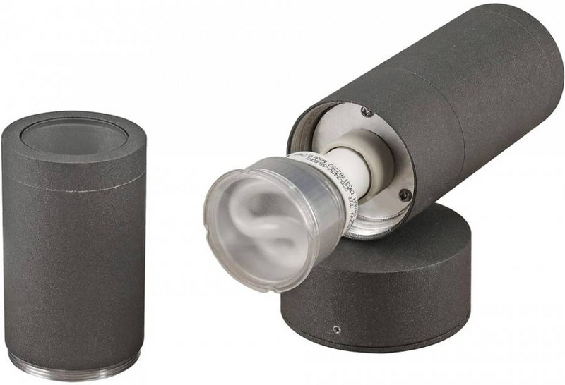 Slv Außenwandleuchte Wandleuchte Astina Anthrazit Aluminium Gu10 Steingrau Lampe B-Ware - 4024163111898