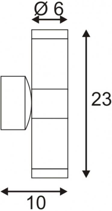 Slv Außenwandleuchte Wandleuchte Astina Anthrazit Aluminium Gu10 Steingrau Lampe B-Ware - 4024163111898